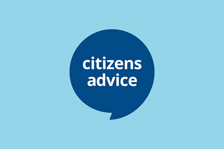 Citizens Advice logo on a light blue background