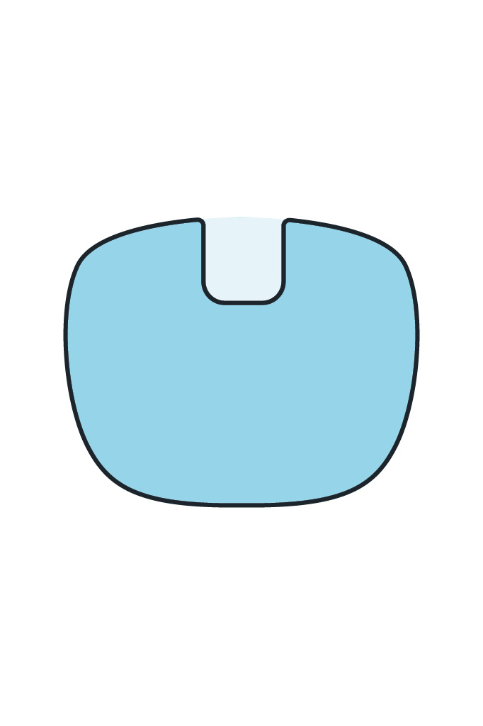 Ergochair coccyx cut-out seat icon illustration
