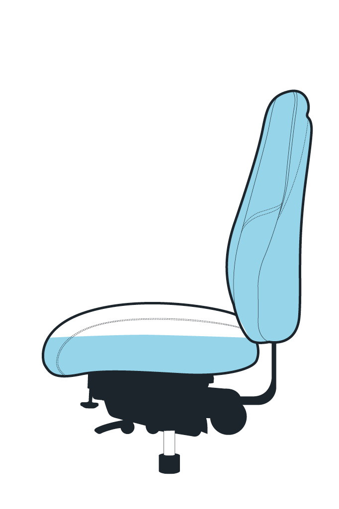 Ergochair ErgoDriver seat illustration side view