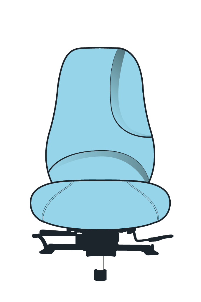 Ergochair ErgoDriver seat illustration front view