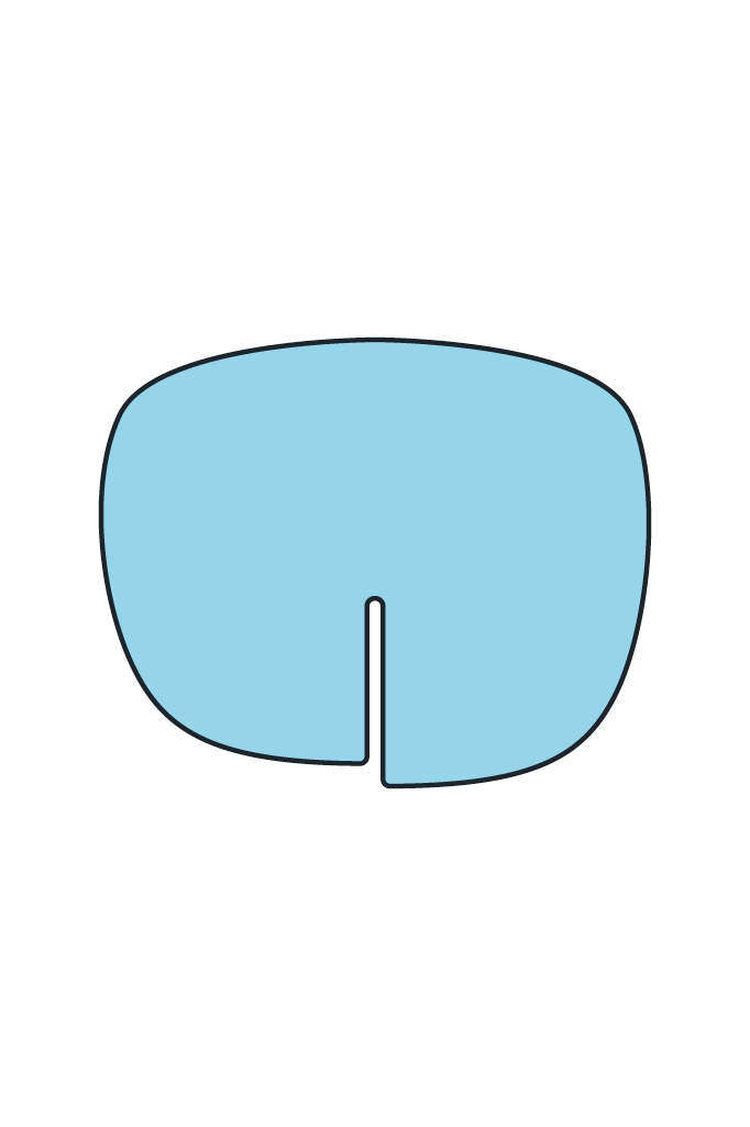 Ergochair coccyx cut-out seat icon illustration