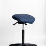 Ergochair Zenki Sit-Stand stool in navy upholstery, side view