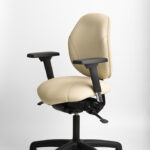 Ergochair Adapt 200 ergonomic chair in cream upholstery, angled side view